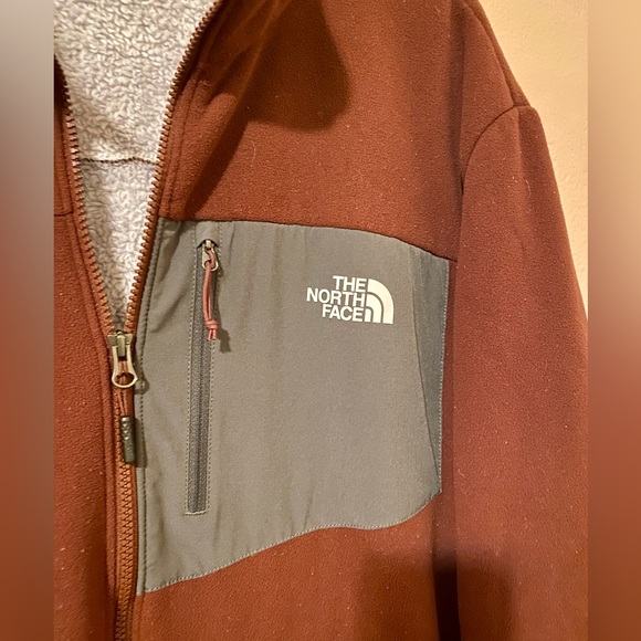 The North Face Chimborazo Fleece Jacket Mens 2XL burgundy Sherpa Lined Full Zip - Picture 4 of 11
